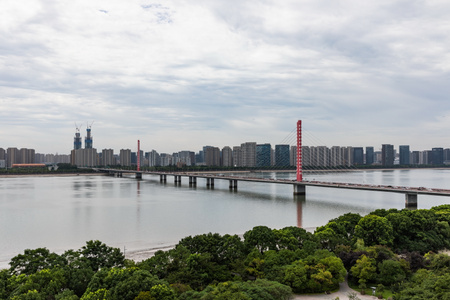 杭州-钱江三桥-钱塘江-桥梁-城市 图片素材