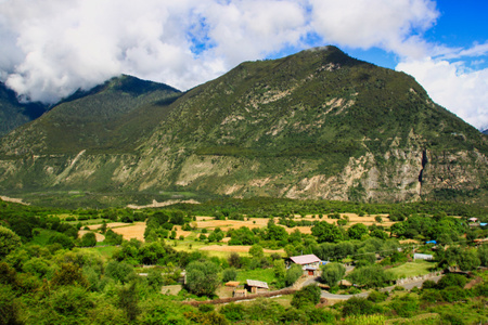 西藏-林芝-河流-河谷-风光 图片素材