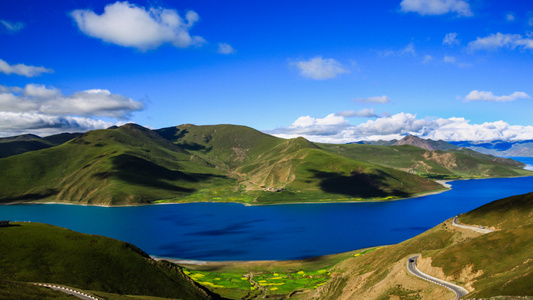西藏-羊卓雍错-湖泊-风光-旅游 图片素材