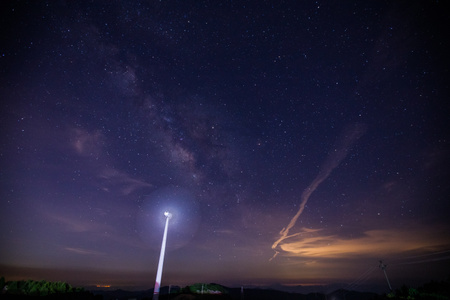 浙江-临海市-括苍山-星空-天文 图片素材