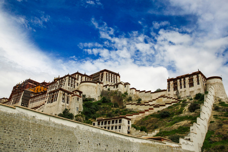 高原-西藏-布达拉宫-建筑-藏族佛教 图片素材