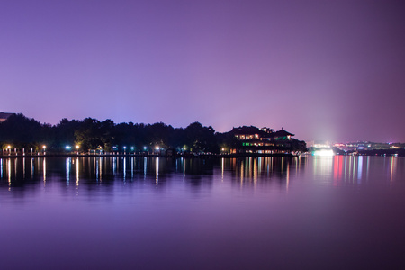 杭州-西湖-夜色-北山街-湖滨 图片素材