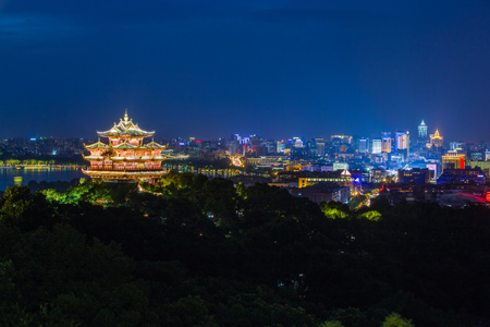 杭州-西湖-建筑-吴山-城隍阁 图片素材