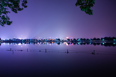 杭州-西湖-夜色-北山街-湖滨 图片素材
