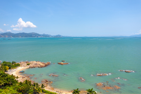 城市-海湾-海-海滩-十里银滩 图片素材