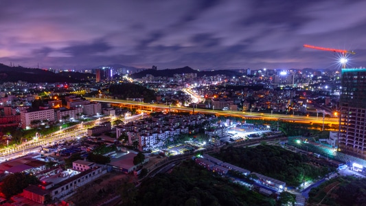 城市-夜景-深圳-天空-云 图片素材
