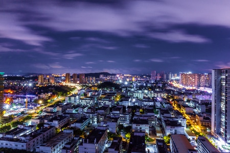 城市-夜景-深圳-天空-云 图片素材