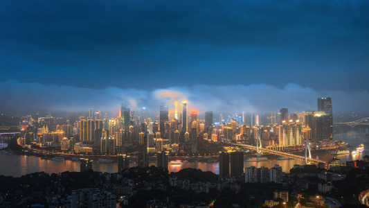 城市-夜景-高楼-市中心-建筑 图片素材