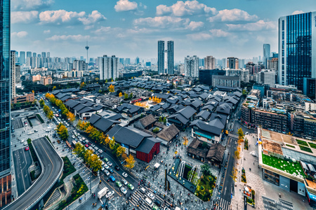城市-成都-旅行-街道-建筑 图片素材