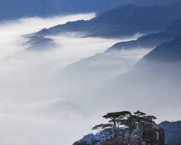 水墨-中国风-国画风-黄山-风光 图片素材