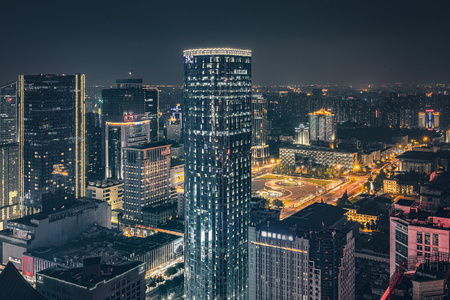 成都-城市-夜景-都市风光-建筑 图片素材