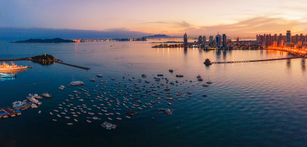 旅行-晚霞-夕阳-航拍-大疆 图片素材