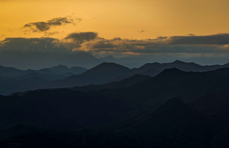 山脉-风光-夕阳-群山之间-福建 图片素材